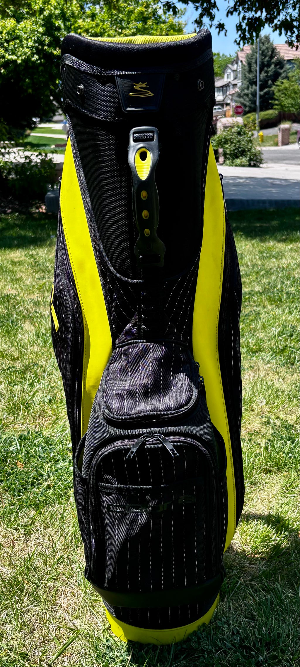 Cobra 5-Way Divider Golf Cart Bag - Black/Yellow - Excellent Used Condition