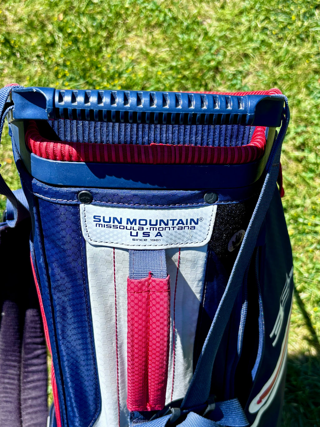 Sun Mountain 3.5 LS 4-Way Golf Stand Bag (Navy/White/Red USA)