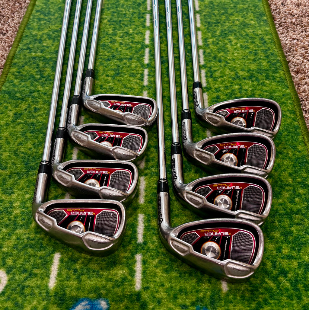 TaylorMade Burner Plus 8-Iron Set 4-PW + AW - Steel Shafts - Good Used Condition