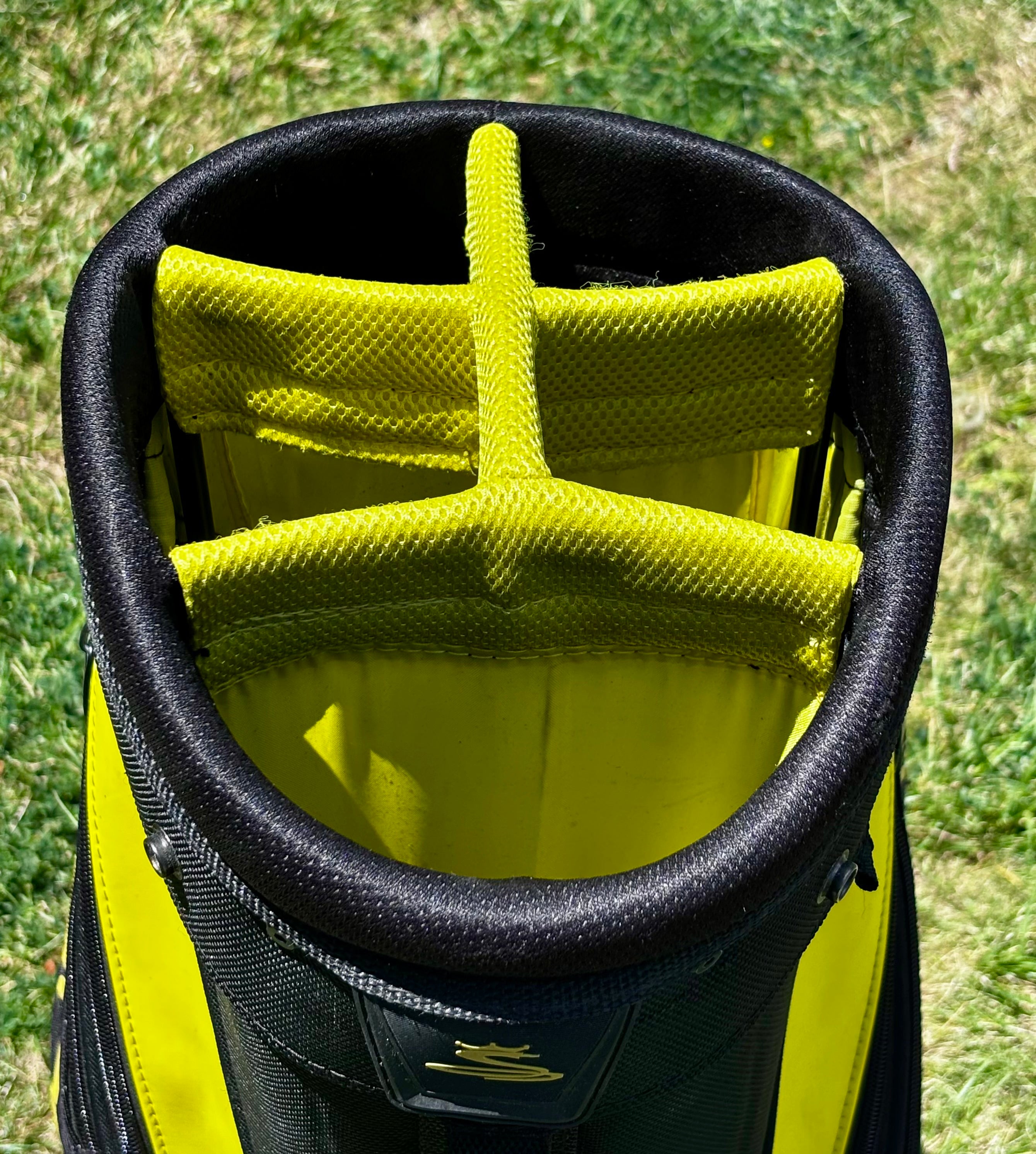Cobra 5-Way Divider Golf Cart Bag - Black/Yellow - Excellent Used Condition