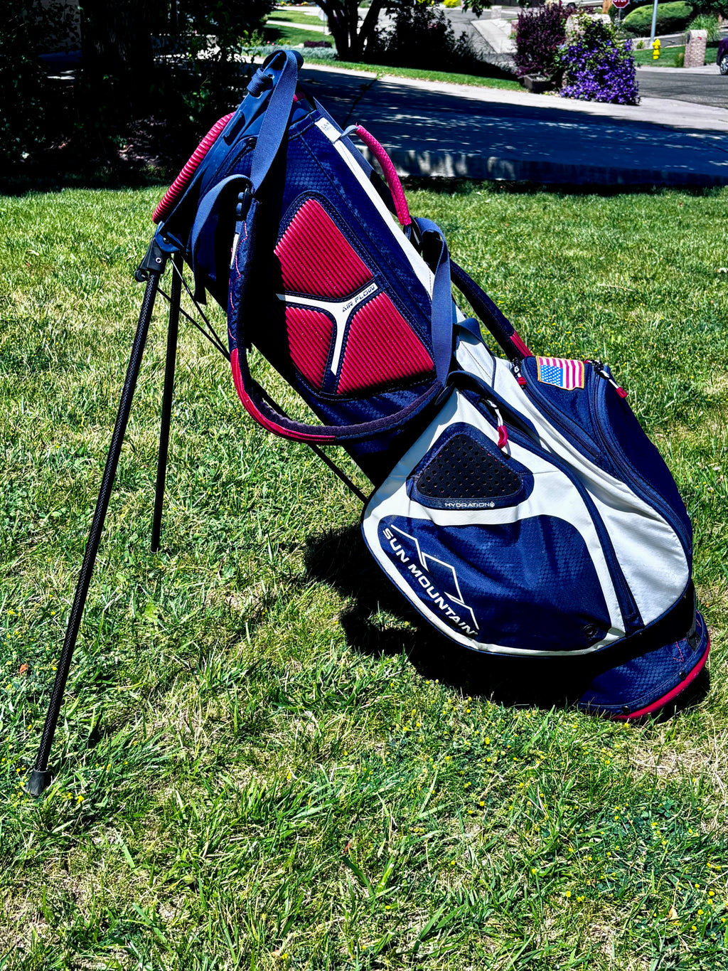 Sun Mountain 3.5 LS 4-Way Golf Stand Bag (Navy/White/Red USA)