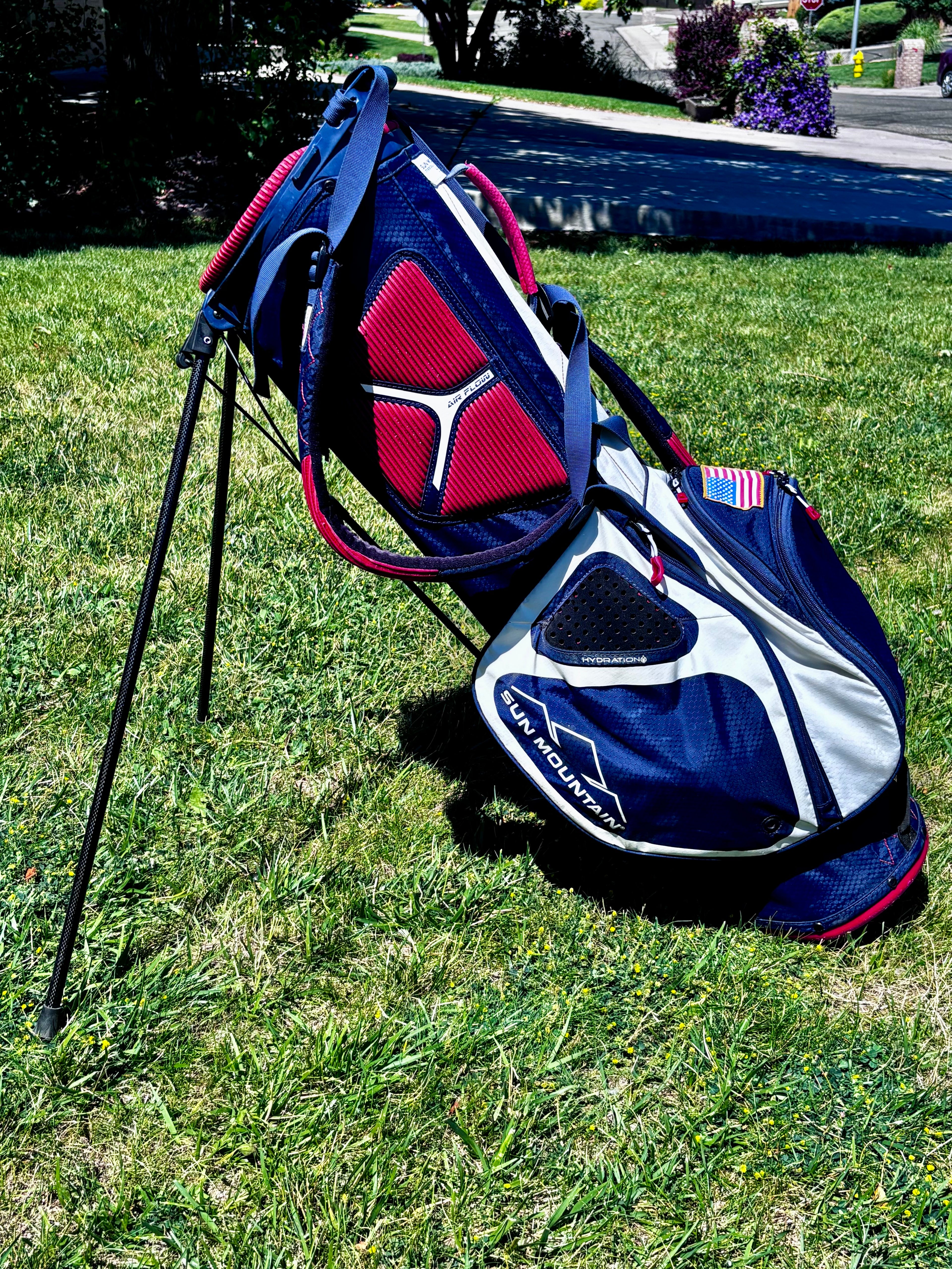 Sun Mountain 3.5 LS 4-Way Golf Stand Bag (Navy/White/Red USA)