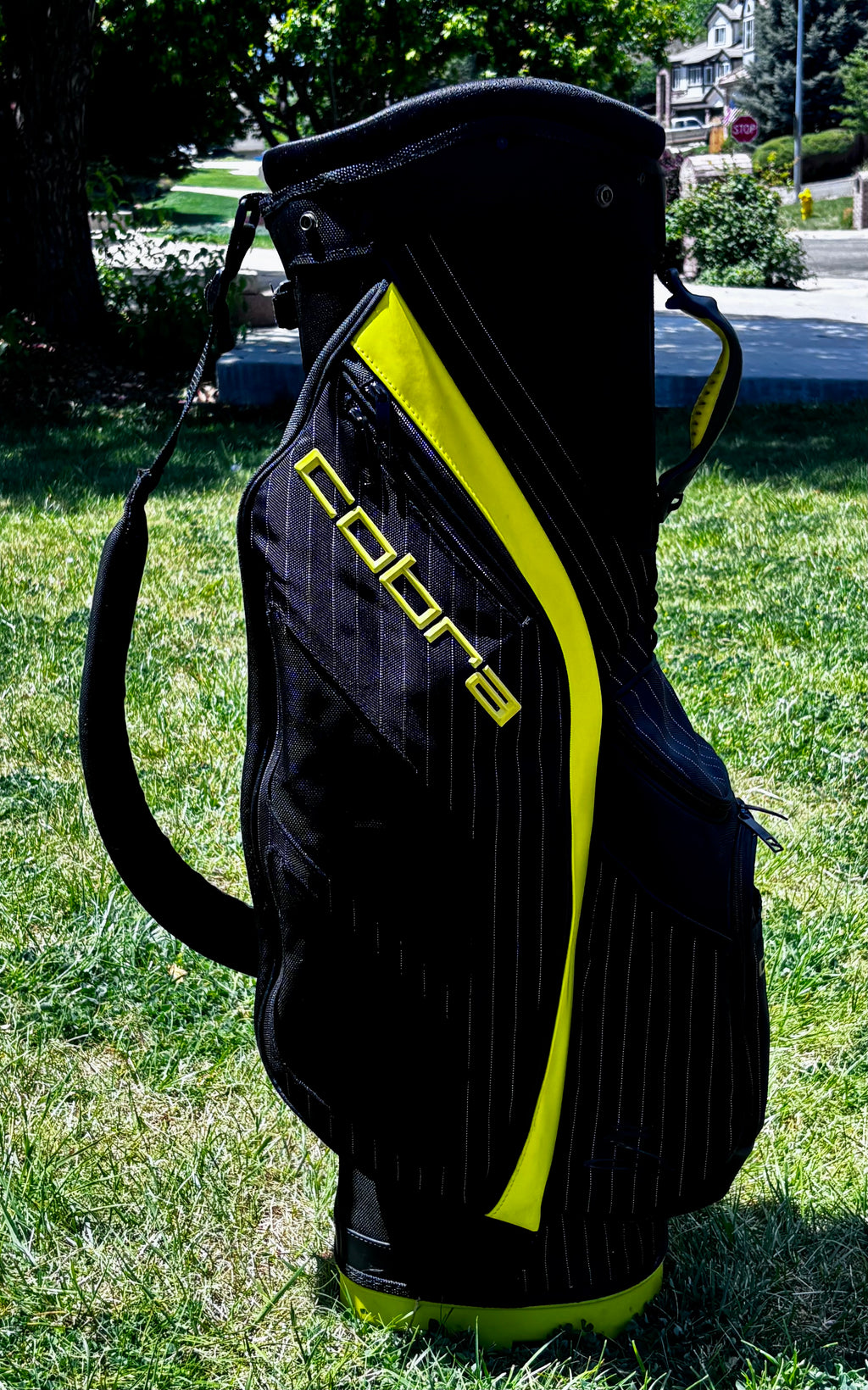 Cobra 5-Way Divider Golf Cart Bag - Black/Yellow - Excellent Used Condition