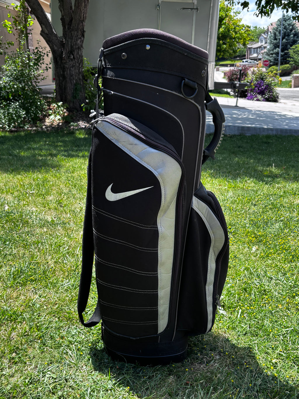 Nike 14-Way Divider Golf Cart Bag - Black/Silver