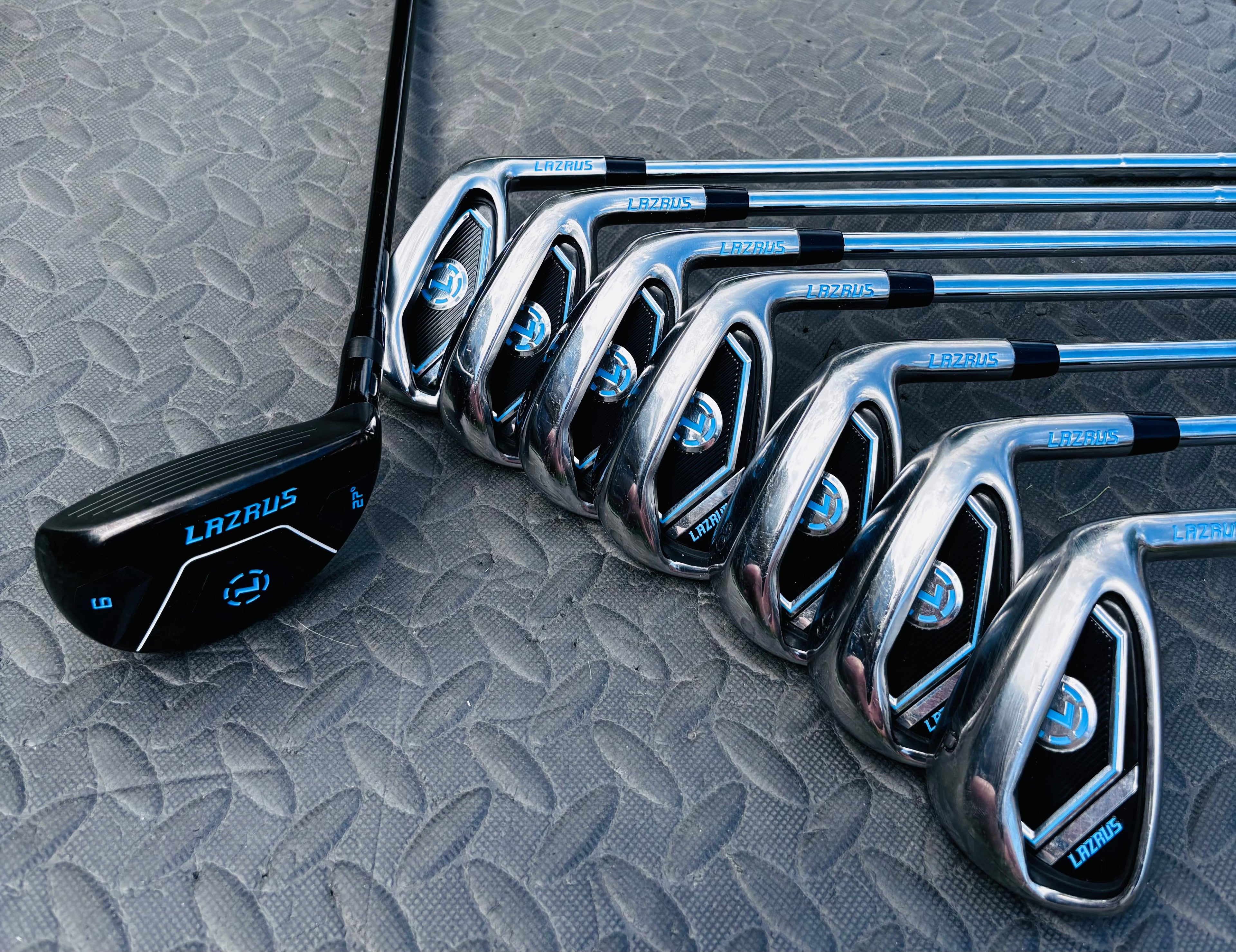 Lazrus 4-PW Iron Set + Matching 27° HB - Excellent Condition, New Grips