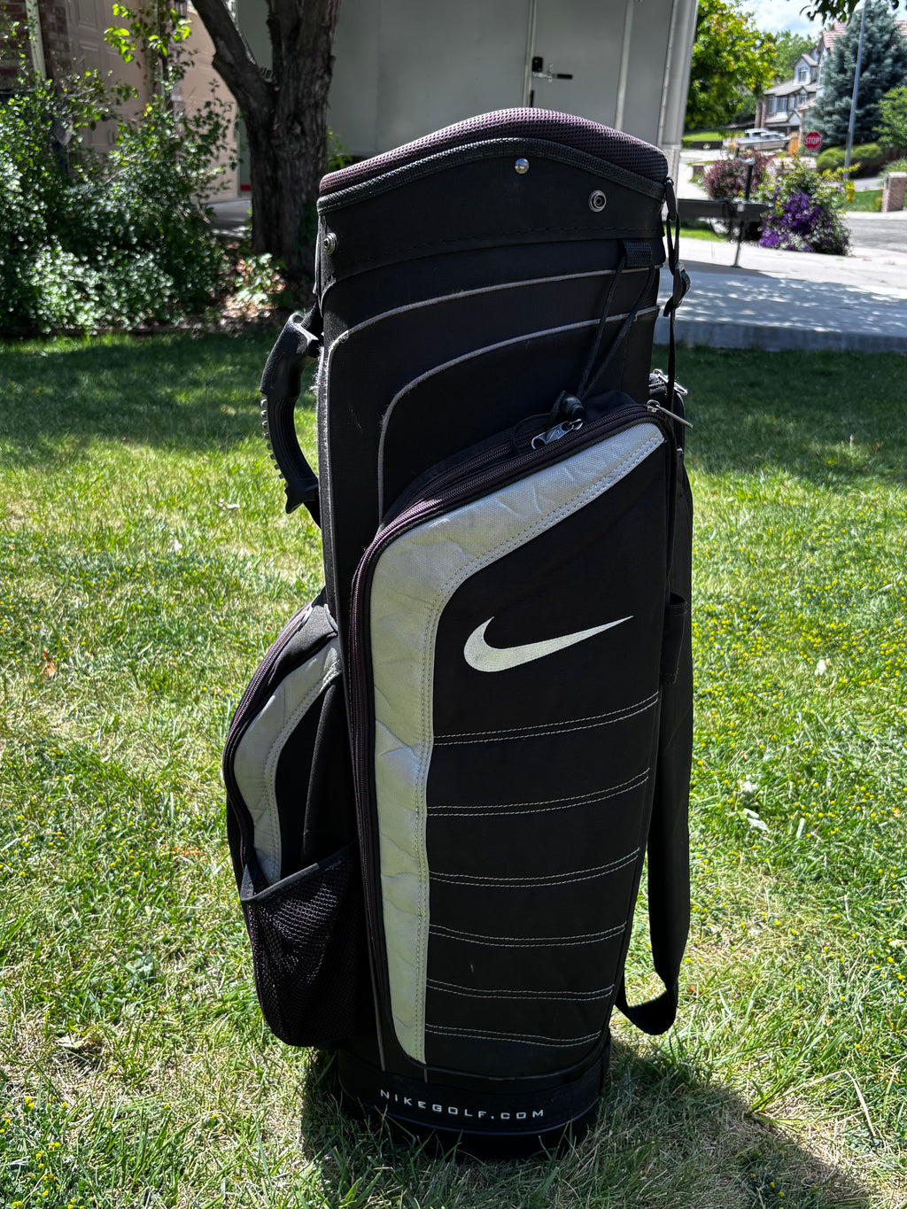 Nike 14-Way Divider Golf Cart Bag - Black/Silver