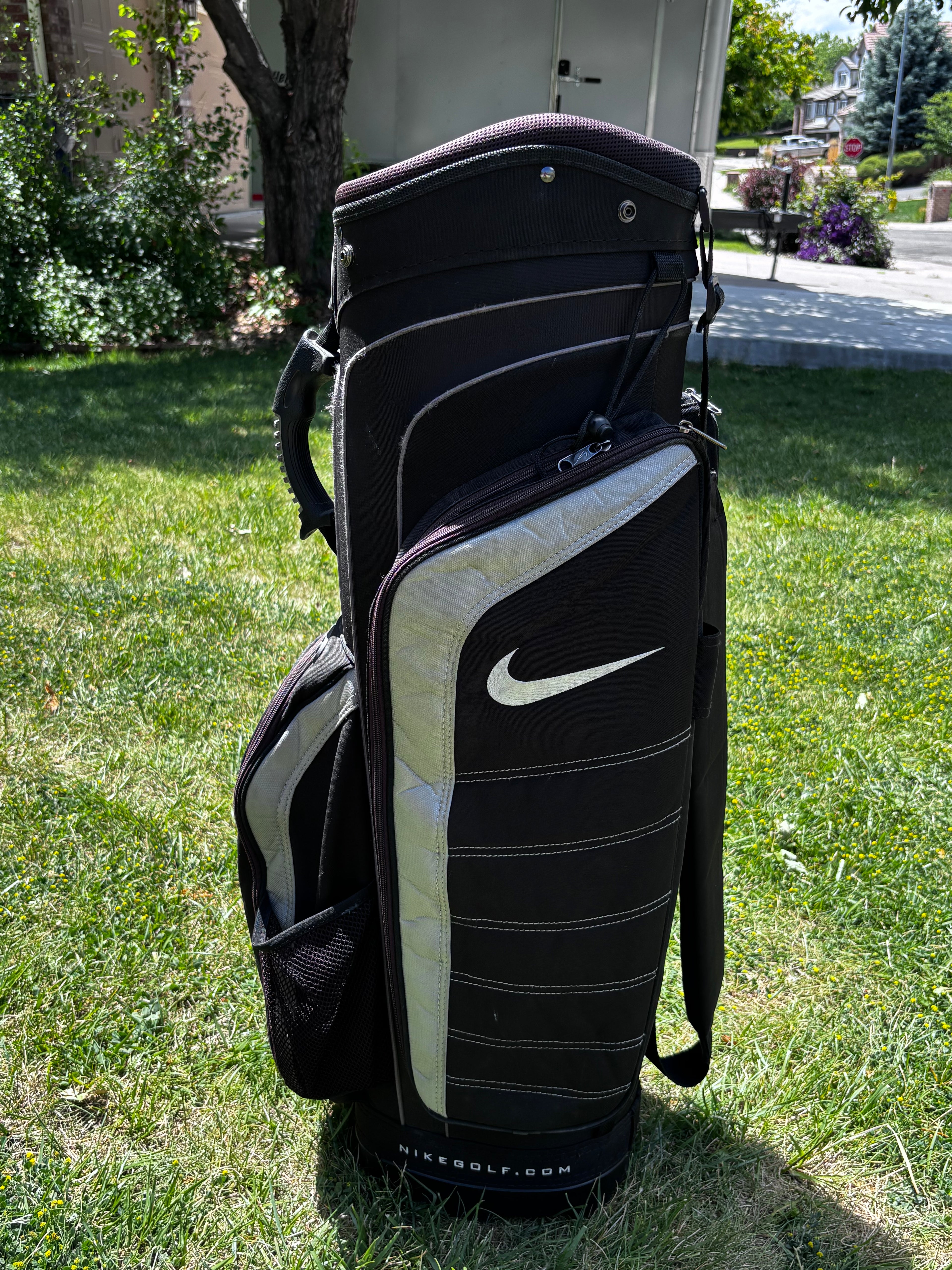 Nike 14-Way Divider Golf Cart Bag - Black/Silver