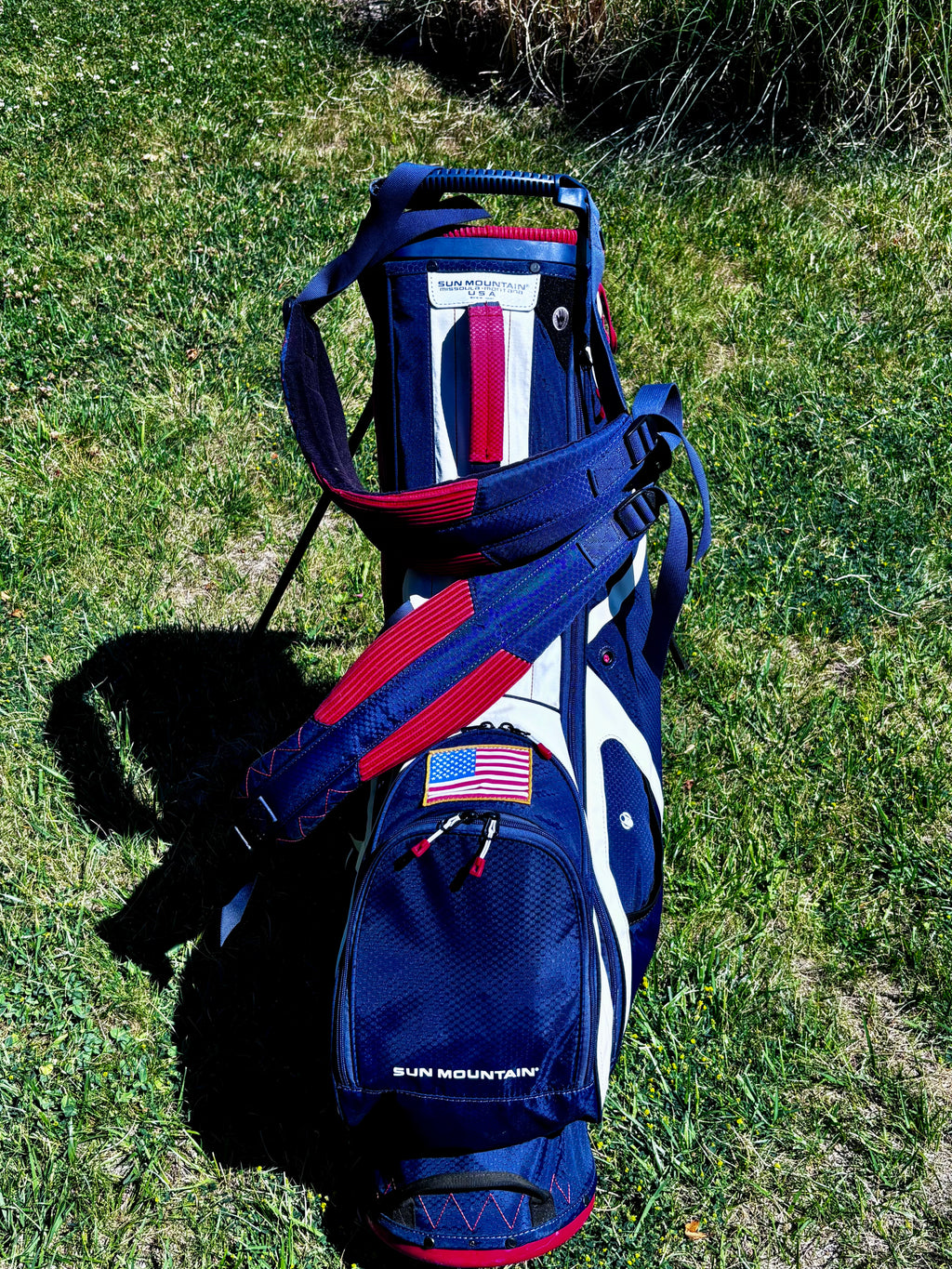 Sun Mountain 3.5 LS 4-Way Golf Stand Bag (Navy/White/Red USA)