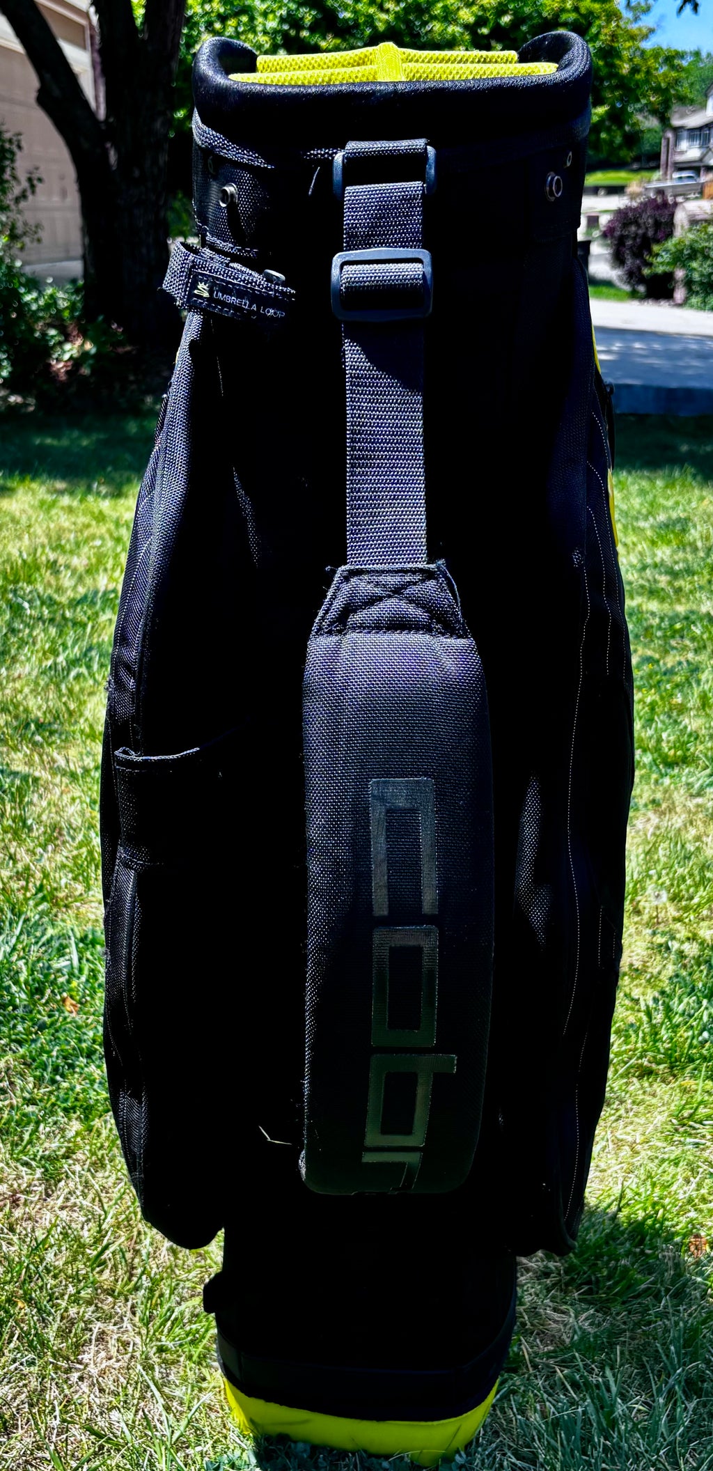Cobra 5-Way Divider Golf Cart Bag - Black/Yellow - Excellent Used Condition