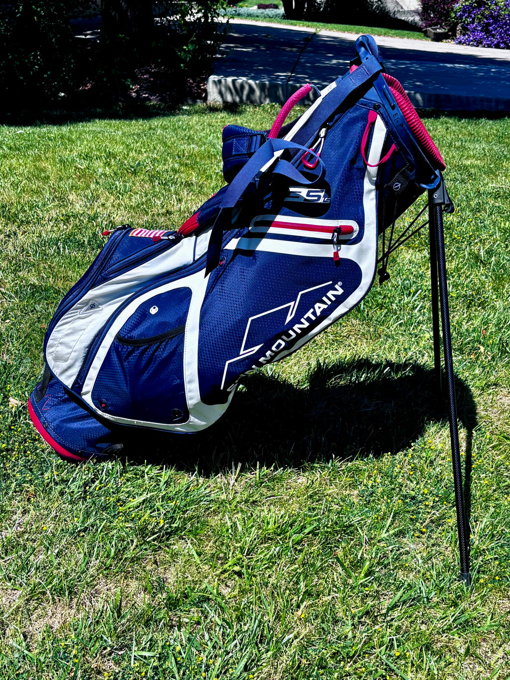 Sun Mountain 3.5 LS 4-Way Golf Stand Bag (Navy/White/Red USA)