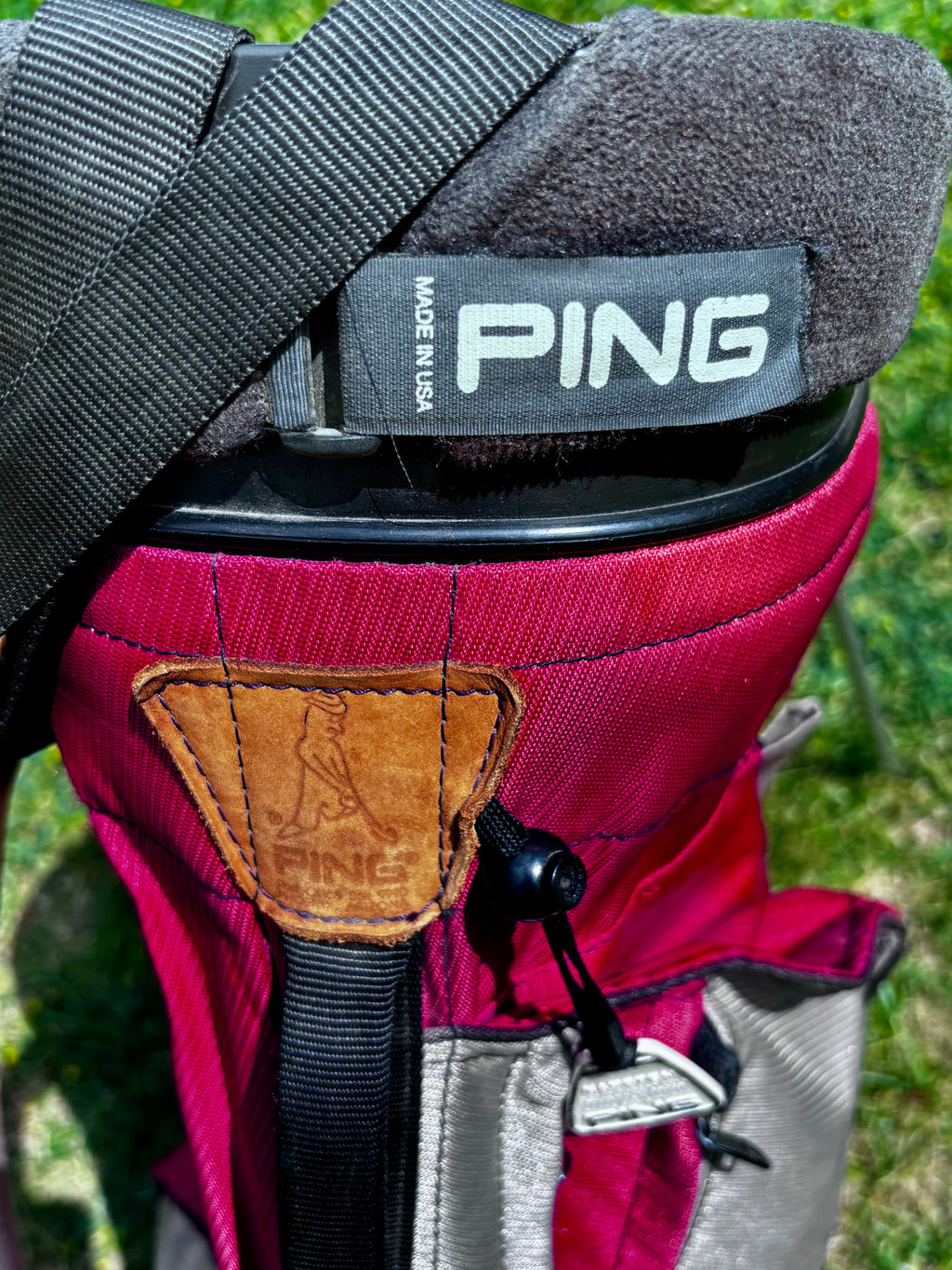 PING Hoofer Stand Golf Bag Red/Gray - 4-Way Carry Bag