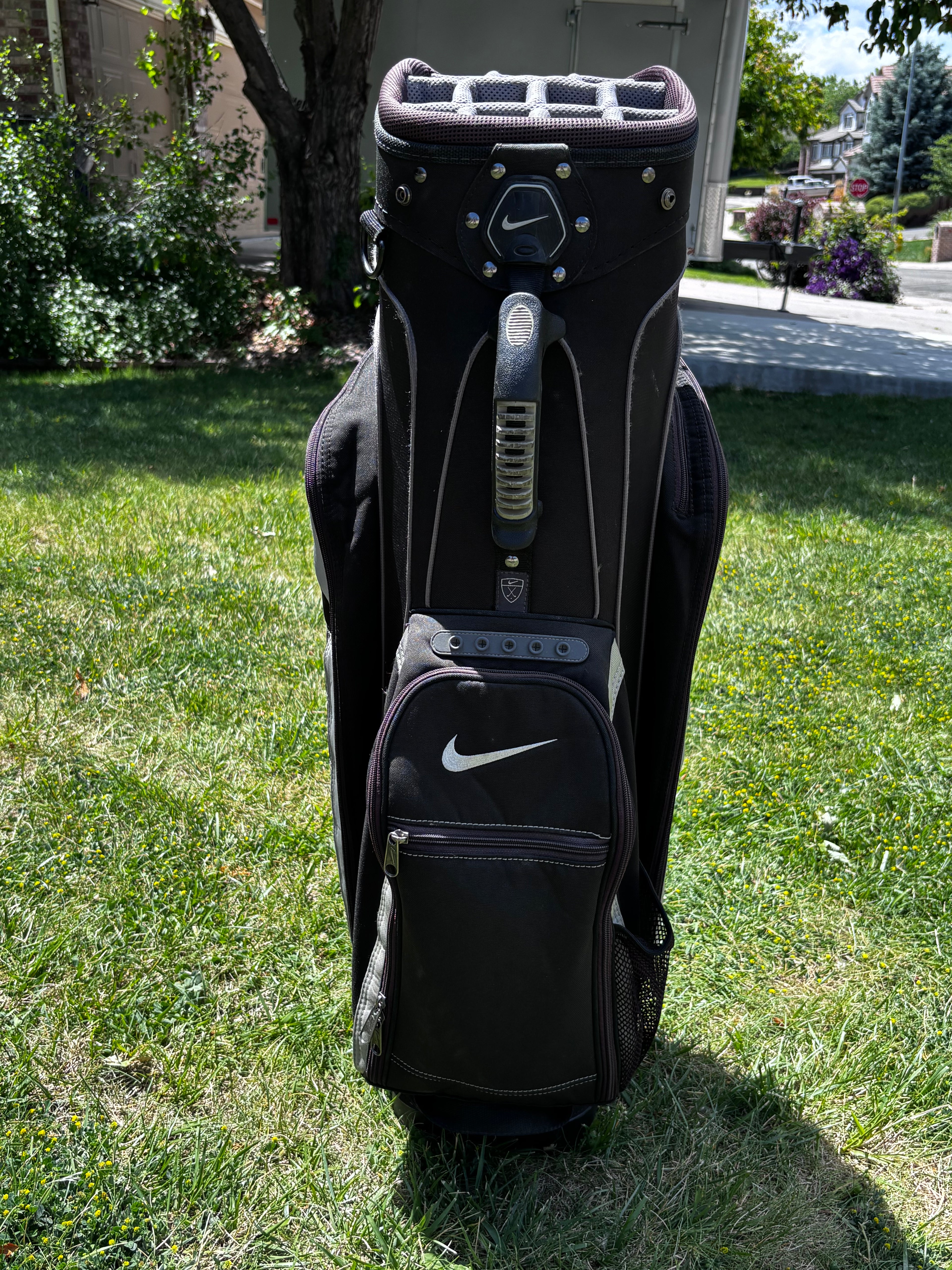 Nike 14-Way Divider Golf Cart Bag - Black/Silver